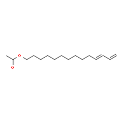 ChemSpider 2D Image | 11,13-Tetradecadien-1-ol acetate | C16H28O2