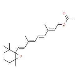 ChemSpider 2D Image | Retinol, 5,6-epoxy-5,6-dihydro-, acetate | C22H32O3