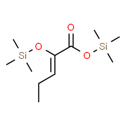 ChemSpider 2D Image | Trimethylsilyl (2Z)-2-[(trimethylsilyl)oxy]-2-pentenoate | C11H24O3Si2