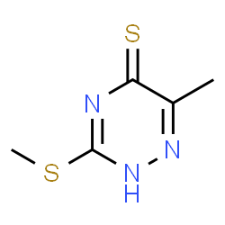 ChemSpider 2D Image | 6-Methyl-3-(methylsulfanyl)-1,2,4-triazine-5(2H)-thione | C5H7N3S2