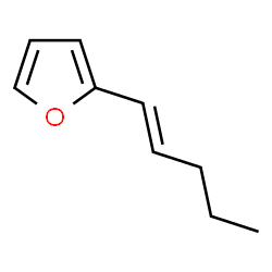 ChemSpider 2D Image | furan, 2-(1-pentenyl)- | C9H12O