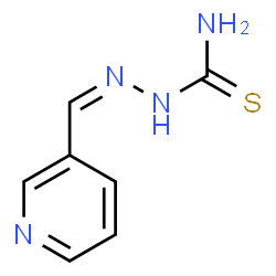 ChemSpider 2D Image | (2Z)-2-(3-Pyridinylmethylene)hydrazinecarbothioamide | C7H8N4S