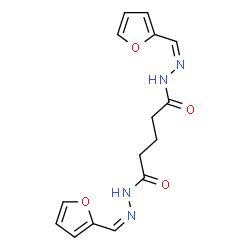 ChemSpider 2D Image | N'~1~,N'~5~-Bis[(Z)-2-furylmethylene]pentanedihydrazide | C15H16N4O4
