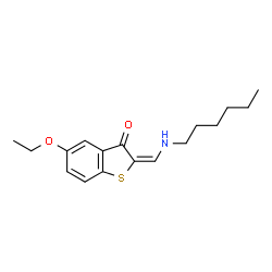 ChemSpider 2D Image | (2E)-5-Ethoxy-2-[(hexylamino)methylene]-1-benzothiophen-3(2H)-one | C17H23NO2S