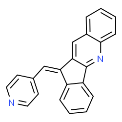 ChemSpider 2D Image | (11E)-11-(4-Pyridinylmethylene)-11H-indeno[1,2-b]quinoline | C22H14N2