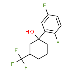 ChemSpider 2D Image | 1-(2,5-Difluorophenyl)-3-(trifluoromethyl)cyclohexanol | C13H13F5O