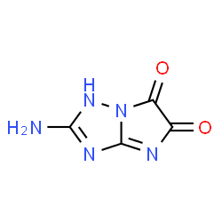 ChemSpider 2D Image | 2-Amino-1H-imidazo[1,2-b][1,2,4]triazole-5,6-dione | C4H3N5O2