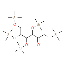 ChemSpider 2D Image | 1,3,4,5,6-Pentakis-O-(trimethylsilyl)hex-2-ulose | C21H52O6Si5