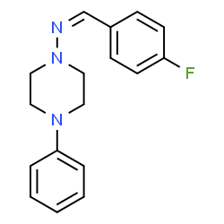 ChemSpider 2D Image | (Z)-1-(4-Fluorophenyl)-N-(4-phenyl-1-piperazinyl)methanimine | C17H18FN3