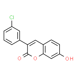 ChemSpider 2D Image | 3-(3-Chlorophenyl)-7-hydroxy-2H-chromen-2-one | C15H9ClO3