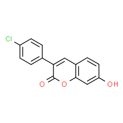 ChemSpider 2D Image | 3-(4-Chlorophenyl)-7-hydroxy-2H-chromen-2-one | C15H9ClO3