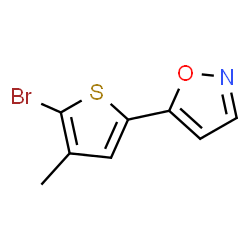 ChemSpider 2D Image | 5-(5-Bromo-4-methyl-2-thienyl)-1,2-oxazole | C8H6BrNOS