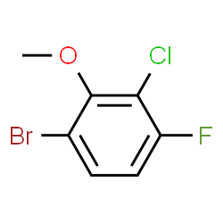 ChemSpider 2D Image | 1-Bromo-3-chloro-4-fluoro-2-methoxybenzene | C7H5BrClFO