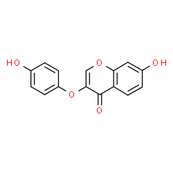 ChemSpider 2D Image | 7-Hydroxy-3-(4-hydroxyphenoxy)-4H-chromen-4-one | C15H10O5