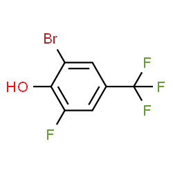 ChemSpider 2D Image | 2-Bromo-6-fluoro-4-(trifluoromethyl)phenol | C7H3BrF4O