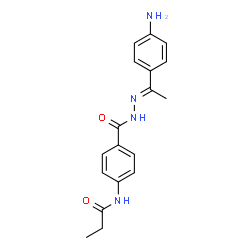 ChemSpider 2D Image | N-[4-({(2E)-2-[1-(4-Aminophenyl)ethylidene]hydrazino}carbonyl)phenyl]propanamide | C18H20N4O2