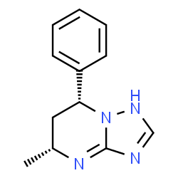 ChemSpider 2D Image | (5R,7R)-5-Methyl-7-phenyl-1,5,6,7-tetrahydro[1,2,4]triazolo[1,5-a]pyrimidine | C12H14N4