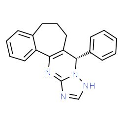 ChemSpider 2D Image | (8S)-8-Phenyl-6,7,8,10-tetrahydro-5H-benzo[6,7]cyclohepta[1,2-d][1,2,4]triazolo[1,5-a]pyrimidine | C20H18N4
