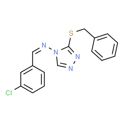 ChemSpider 2D Image | (Z)-N-[3-(Benzylsulfanyl)-4H-1,2,4-triazol-4-yl]-1-(3-chlorophenyl)methanimine | C16H13ClN4S