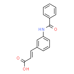 ChemSpider 2D Image | (2E)-3-[3-(Benzoylamino)phenyl]acrylic acid | C16H13NO3