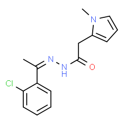 ChemSpider 2D Image | N'-[(1Z)-1-(2-Chlorophenyl)ethylidene]-2-(1-methyl-1H-pyrrol-2-yl)acetohydrazide | C15H16ClN3O