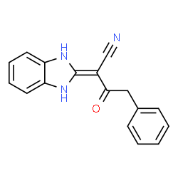 ChemSpider 2D Image | 2-(1,3-Dihydro-2H-benzimidazol-2-ylidene)-3-oxo-4-phenylbutanenitrile | C17H13N3O