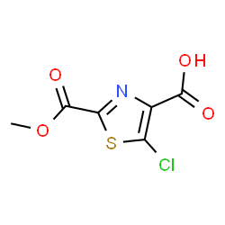 ChemSpider 2D Image | 5-Chloro-2-(methoxycarbonyl)-1,3-thiazole-4-carboxylic acid | C6H4ClNO4S