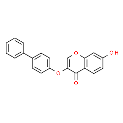 ChemSpider 2D Image | 3-(Biphenyl-4-yloxy)-7-hydroxy-chromen-4-one | C21H14O4