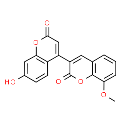 ChemSpider 2D Image | 7'-Hydroxy-8-methoxy-2H,2'H-3,4'-bichromene-2,2'-dione | C19H12O6