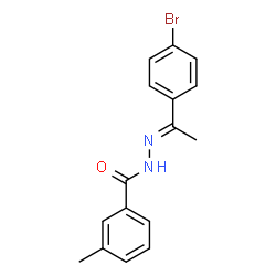 ChemSpider 2D Image | N'-[(1E)-1-(4-Bromophenyl)ethylidene]-3-methylbenzohydrazide | C16H15BrN2O