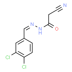 ChemSpider 2D Image | 2-Cyano-N'-[(Z)-(3,4-dichlorophenyl)methylene]acetohydrazide | C10H7Cl2N3O