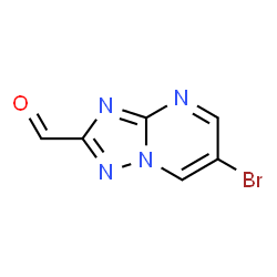 ChemSpider 2D Image | 6-Bromo[1,2,4]triazolo[1,5-a]pyrimidine-2-carbaldehyde | C6H3BrN4O