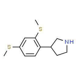 ChemSpider 2D Image | 3-[2,4-Bis(methylsulfanyl)phenyl]pyrrolidine | C12H17NS2