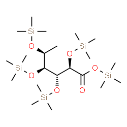 ChemSpider 2D Image | Trimethylsilyl 6-deoxy-2,3,4,5-tetrakis-O-(trimethylsilyl)-L-mannonate | C21H52O6Si5