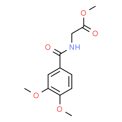 ChemSpider 2D Image | Methyl N-(3,4-dimethoxybenzoyl)glycinate | C12H15NO5