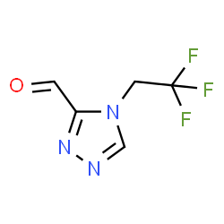 ChemSpider 2D Image | 4-(2,2,2-Trifluoroethyl)-4H-1,2,4-triazole-3-carbaldehyde | C5H4F3N3O
