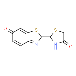 ChemSpider 2D Image | (2Z)-2-(4-Oxo-1,3-thiazolidin-2-ylidene)-1,3-benzothiazol-6(2H)-one | C10H6N2O2S2