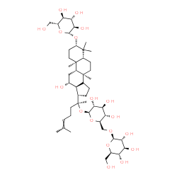 ChemSpider 2D Image | (3beta,5alpha,12beta,14xi)-3-(beta-D-Glucopyranosyloxy)-12-hydroxy-4,4,8-trimethyl-18-norcholest-24-en-20-yl 6-O-beta-D-glucopyranosyl-beta-D-glucopyranoside | C47H80O18