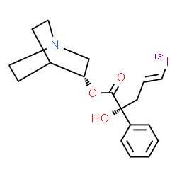 ChemSpider 2D Image | (3R)-1-Azabicyclo[2.2.2]oct-3-yl (2R,4E)-2-hydroxy-5-(~131~I)iodo-2-phenyl-4-pentenoate | C18H22131INO3