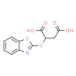 ChemSpider 2D Image | (2-BENZOTHIAZOLYLTHIO)SUCCINIC ACID | C11H9NO4S2