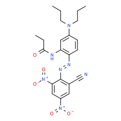 ChemSpider 2D Image | 2'-(2-Cyano-4,6-dinitrophenylazo)-5'-(N,N-dipropylamino)propionanilide | C22H25N7O5