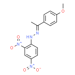 ChemSpider 2D Image | Ethanone, 1-(4-methoxyphenyl)-, (2,4-dinitrophenyl)hydrazone | C15H14N4O5