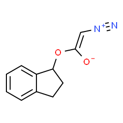 ChemSpider 2D Image | (E)-2-Diazonio-1-(2,3-dihydro-1H-inden-1-yloxy)ethenolate | C11H10N2O2