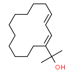 ChemSpider 2D Image | 2-[(1E,3E)-1,3-Cyclotetradecadien-1-yl]-2-propanol | C17H30O