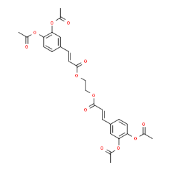 ChemSpider 2D Image | 1,2-Ethanediyl (2E,2'E)bis[3-(3,4-diacetoxyphenyl)acrylate] | C28H26O12
