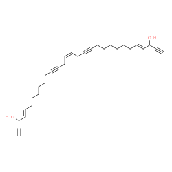 ChemSpider 2D Image | (4E,15Z,26E)-4,15,26-Triacontatriene-1,12,18,29-tetrayne-3,28-diol | C30H40O2