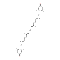 ChemSpider 2D Image | (6RS,6'RS)-.epsilon.,.epsilon.-Carotene-3,3'-dione | C40H52O2