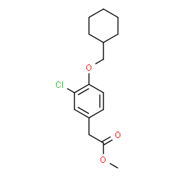 ChemSpider 2D Image | Methyl [3-chloro-4-(cyclohexylmethoxy)phenyl]acetate | C16H21ClO3