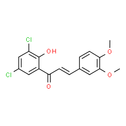ChemSpider 2D Image | (2E)-1-(3,5-Dichloro-2-hydroxyphenyl)-3-(3,4-dimethoxyphenyl)-2-propen-1-one | C17H14Cl2O4