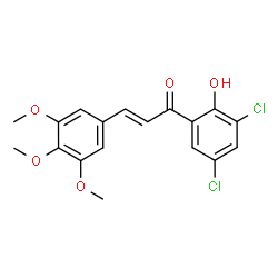 ChemSpider 2D Image | 3',5'-Dichloro-2'-hydroxy-3,4,5-trimethoxychalcone | C18H16Cl2O5